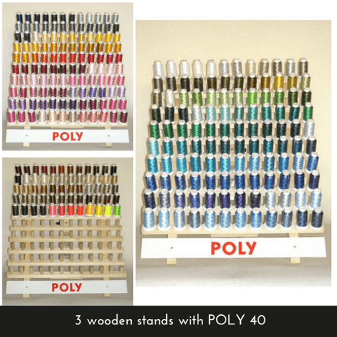 Hovedbilde Sortiment sett Poly 40 - 300 farger a 1000 meter med stand