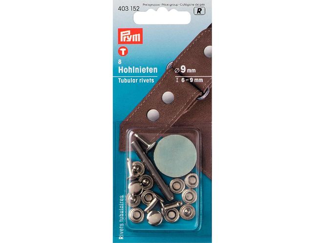 Hovedbilde Prym Nagler rørformet 6-9mm brass silver 403152