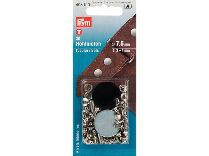 Hovedbilde Prym Nagler rørformet 3-4mm brass silver 403150