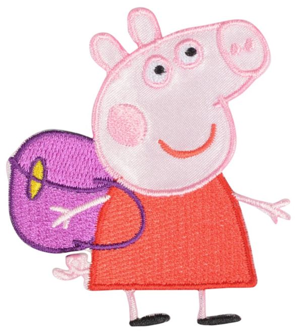 Hovedbilde Strykemerke med lim - Peppa Gris mrd sekk