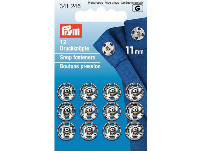 Hovedbilde Prym Trykknapper, 11mm, Sølv, 341246
