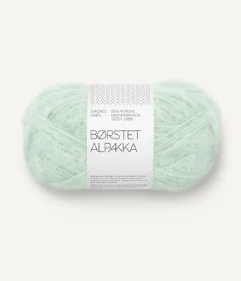 Børstet Alpakka Mint Green 7911