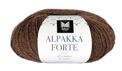 Alpakka Forte - Varm brun melert Frg: 709