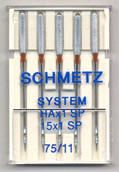 Hovedbilde (23F1) Nåler 75 HAx1 SP, 15X1 SP Super Stretch 5 pakk SCHMETZ