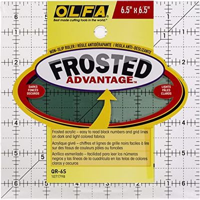 Olfa frostet linjal 6.5 x 6.5 inch QR-6S