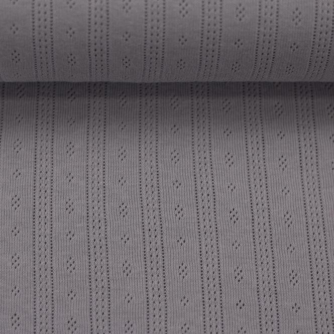 Hovedbilde Bomullsjersey Pointelle , fnr 676 taupe (gråbeige)