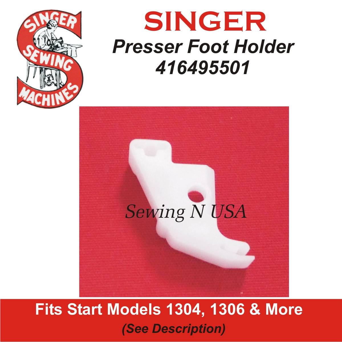 (5C8) Trykkfotfeste Singer