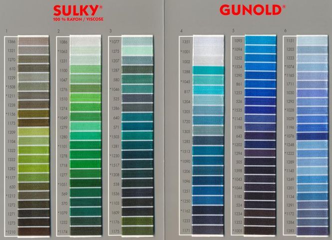 Hovedbilde Fargekart Sulky 100 % Rayon med ekte tråd