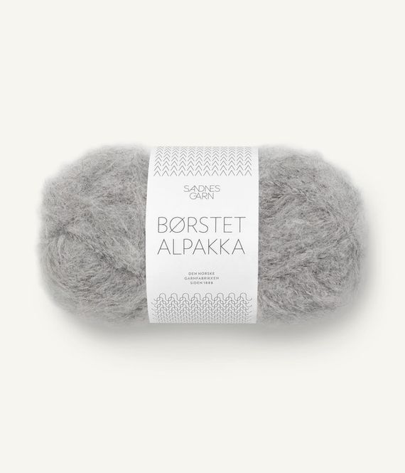 Hovedbilde 1042 Børstet Alpakka Gråmelert