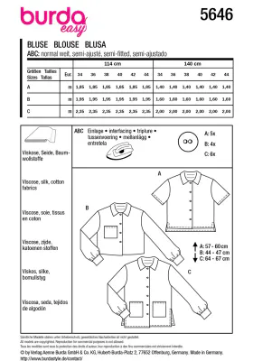 5646 - Burda - skjorte
