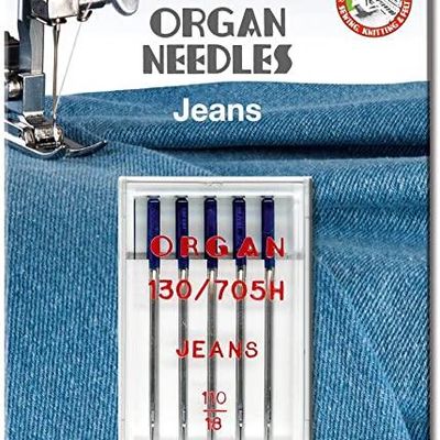 (23F27) Nål Organ Jeans 110, 5 pk