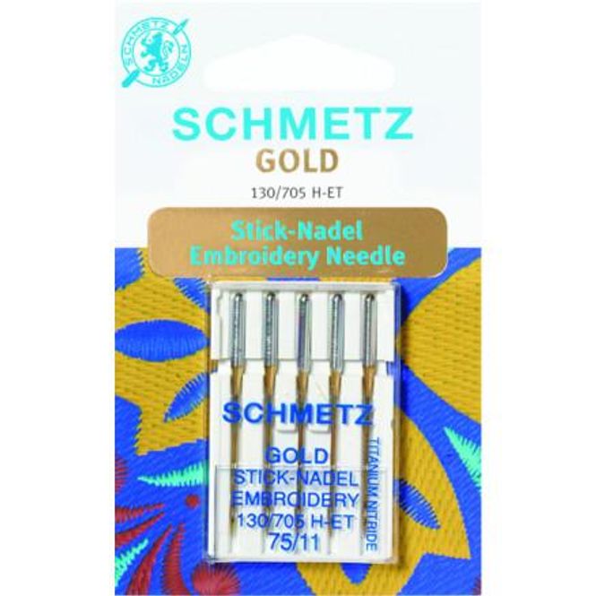 Hovedbilde (23E44) Nåler Broderi GULL H-ET 75 5-pakk SCHMETZ