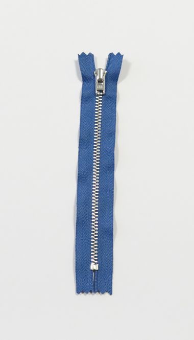 Hovedbilde Blå - 4mm fast metall glidelås 18cm
