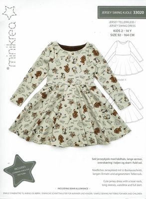 MINIKREA Jersey Swing Kjole 2-14 år 33020