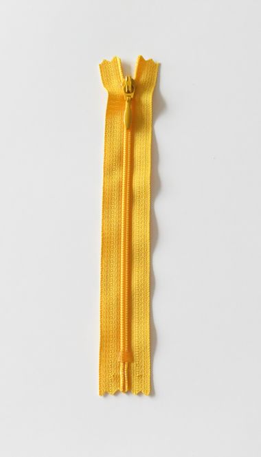 Hovedbilde Gul - 4mm fast spiral glidelås 15cm