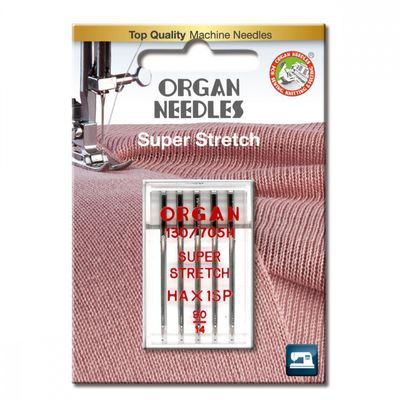 Nåler Organ Super Stretch HAx1SP 90, 5 pk