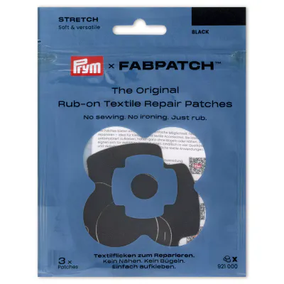 Prym x FabPatch Reparasjonslapp STRETCH - Sort - 3stk