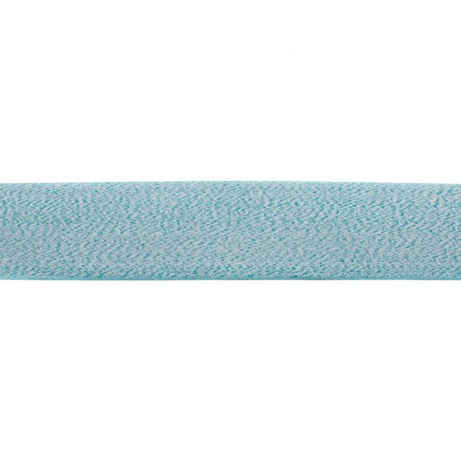 Hovedbilde Elastikk melert, 40mm, turkis 40111 - 2m