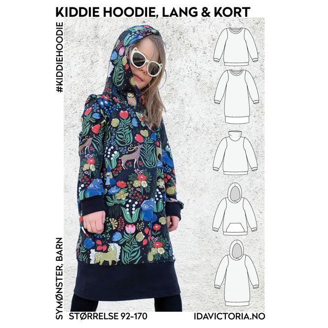 Hovedbilde KIDDIE HOODIE, LANG & KORT str.92-170