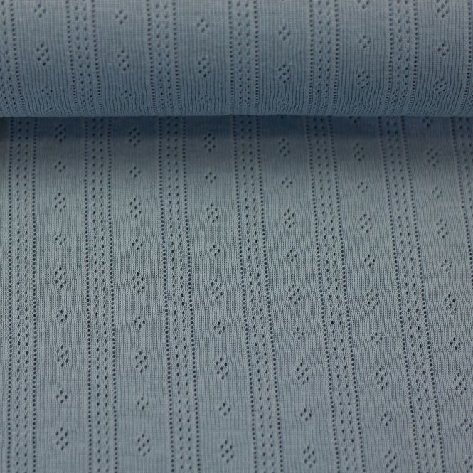 Hovedbilde Bomullsjersey Pointelle , fnr 257 bluegrey