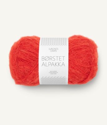 4018 Børstet Alpakka Scarlet Red