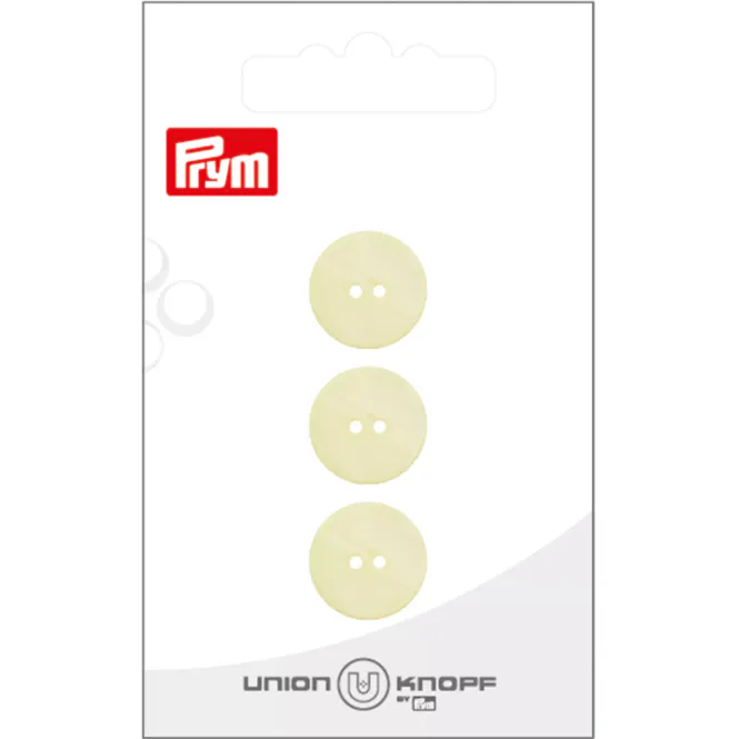 Hovedbilde Prym Knapper 453037 - 2-hull 15mm 38 Gul - 3stk