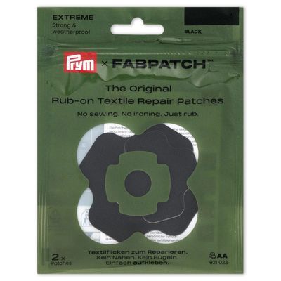 Prym x FabPatch Reparasjonslapp EXTREME - Sort - 2stk