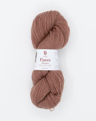 Fjære sokkegarn mørk pudderrosa 561