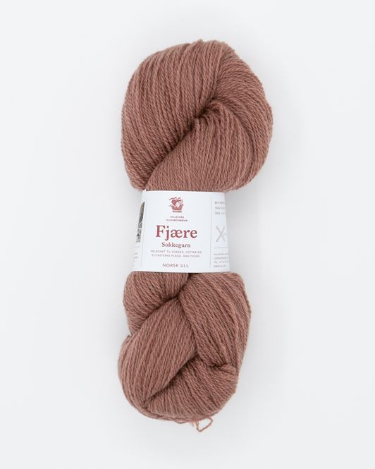Hovedbilde Fjære sokkegarn mørk pudderrosa 561
