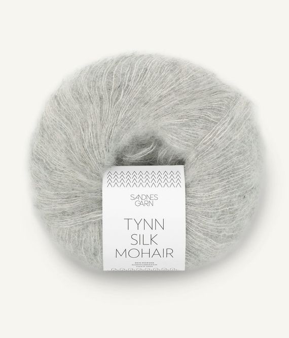 Hovedbilde 1022 Tynn Silk Mohair Lys Grå Melert