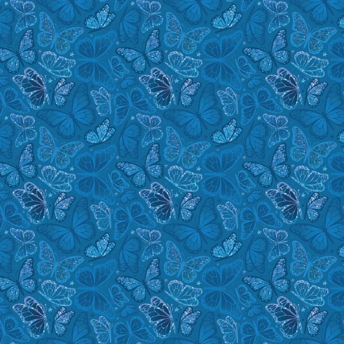 Disco Queen shimmering butterflies blue, 55240808-02
