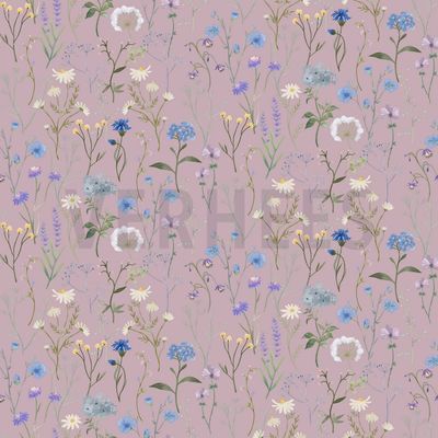 CANVAS DIGITAL FLOWERS OLD ROSE