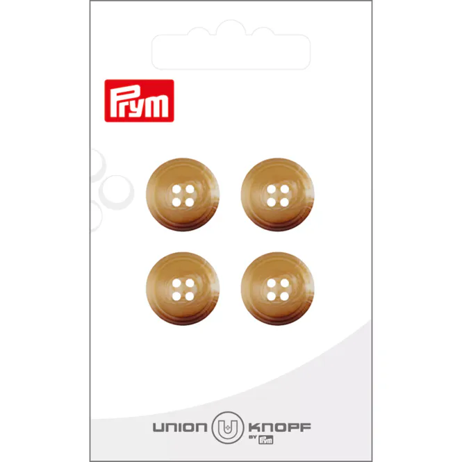 Hovedbilde Prym Knapper 13001 - 4-hull 15mm 16 Beige - 4stk