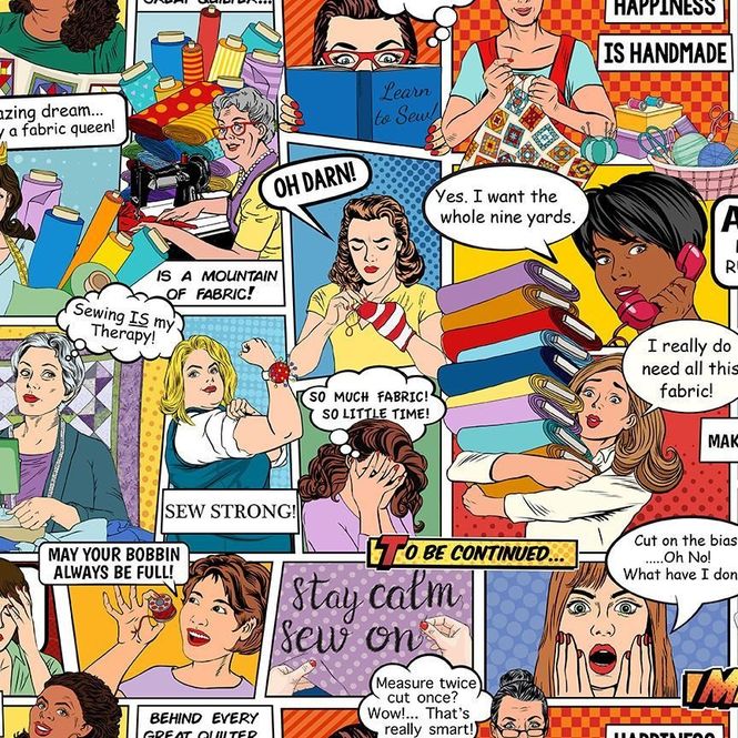 Hovedbilde Timeless Treasure, sewing room comic