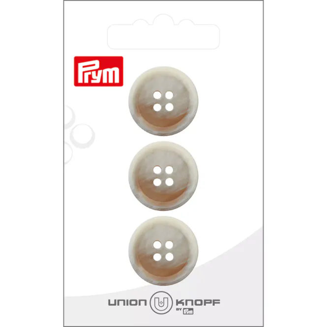 Hovedbilde Prym Knapper 453194 - 4-hull 20mm 16 Beige - 3stk