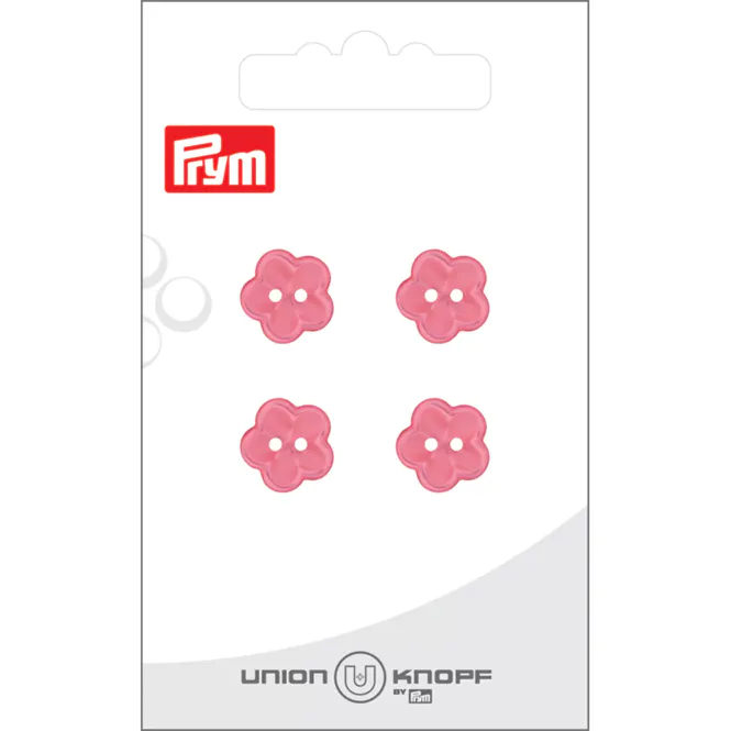 Hovedbilde Prym Knapper 46013 - 2-hull 12mm BLOMST 52 Rosa - 4stk
