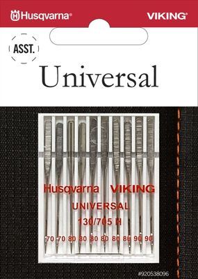 (2N12) Husqvarna Nåler universal assortert 10 pakk 70-80-90