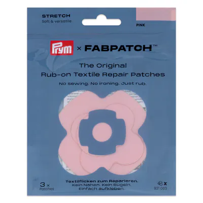 Prym x FabPatch Reparasjonslapp STRETCH - Rosa - 3stk