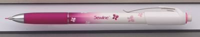Sewline - Trykkblyant med refill, 0.9mm, ROSA fab50041