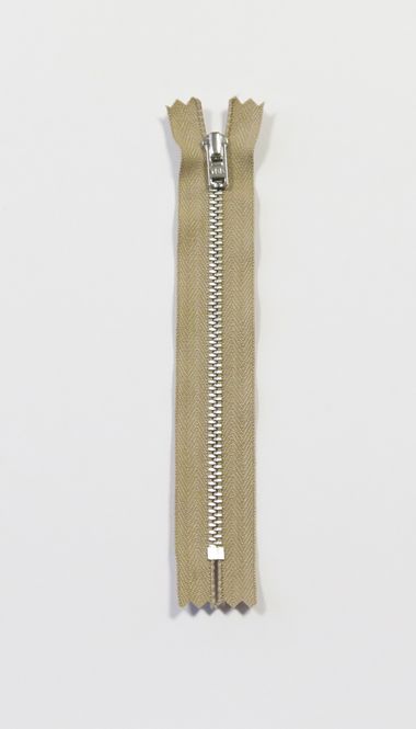 Hovedbilde BEIGE - 4mm fast metall glidelås 20cm