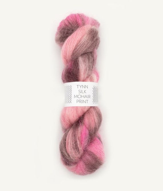 Hovedbilde UAS 4700 Tynn Silk Mohair Pink Berries Print