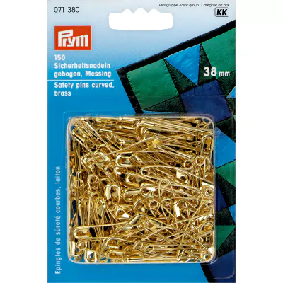 PRYM Sikkerhetsnål buet 150stk 38mm 071380